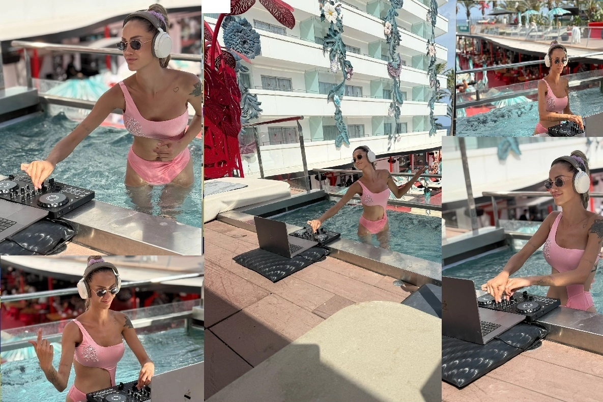 Eğlencenin sıfır noktasında havuzda sıra dışı DJ 