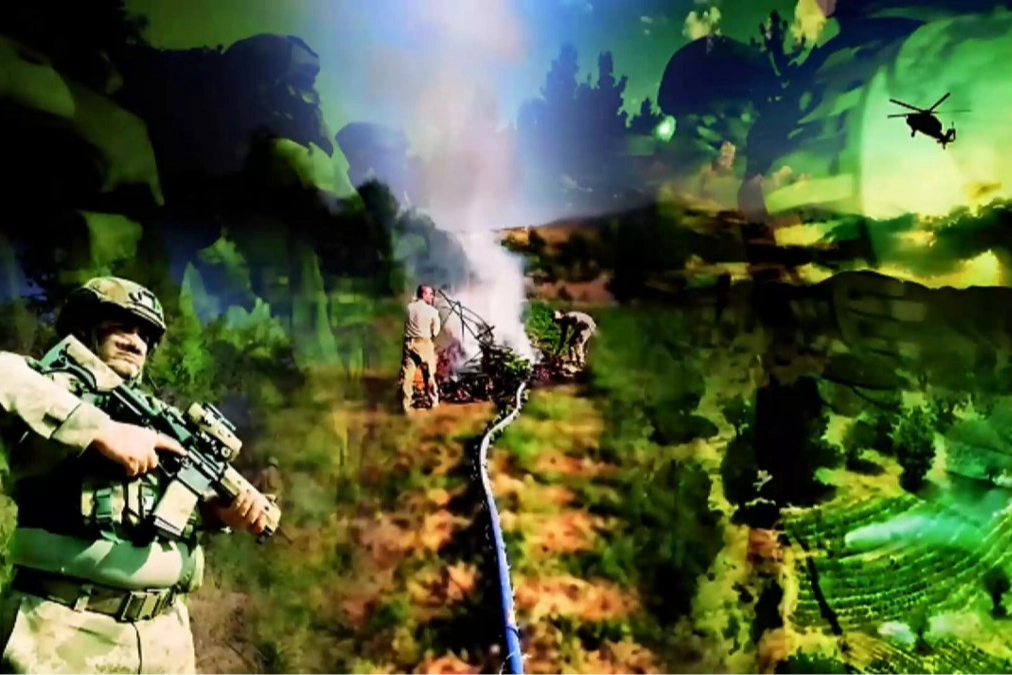 Diyarbakır’da AKINCI TİHA'lı dev operasyon! 4,4 milyon kök kenevir ele geçirildi 