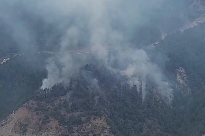 Karabük Yeşilköy’de orman yangını 