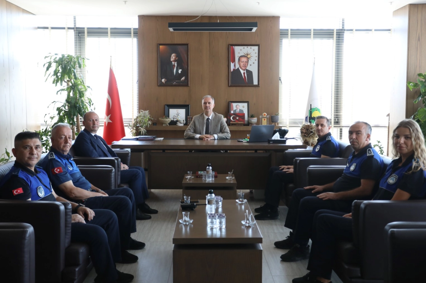 Bursa İnegöl Zabıtası'ndan Başkan Taban'a ziyaret 