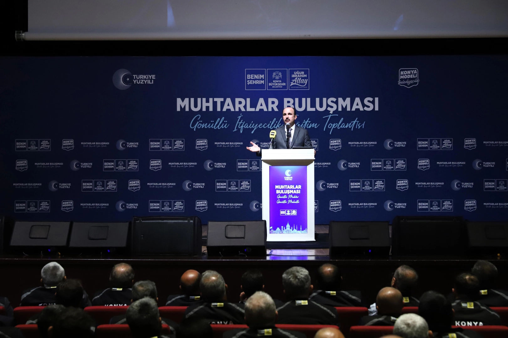 Konya’da 31 ilçeden muhtarlar gönüllü itfaiyecilik için buluştu 