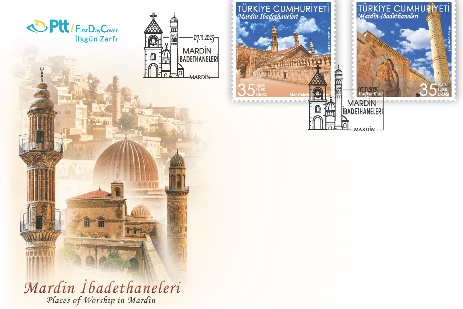 PTT'den 'Mardin İbadethaneleri'ne özel pul 