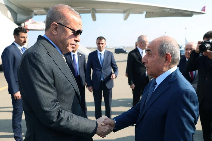 Cumhurbaşkanı Erdoğan Zafer Günü için Bakü'de 