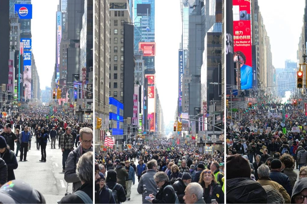 New York’ta protesto dalgası... “Savaşa, Krala ve ICE’a hayır” yürüyüşü 