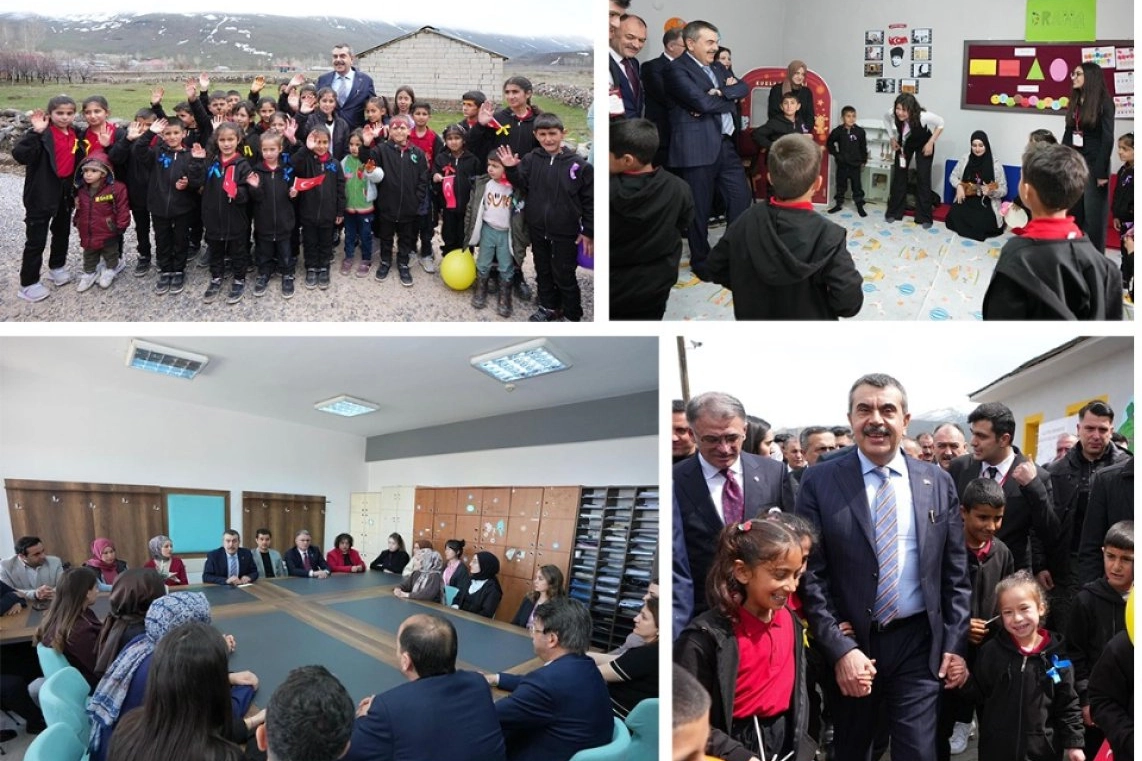 Bakan Tekin, Van'da ilkokul öğrencileriyle buluştu 