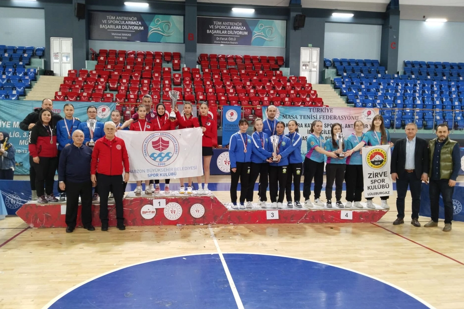 Trabzon’un Kadın Masa Tenisi Takımı şampiyon oldu 