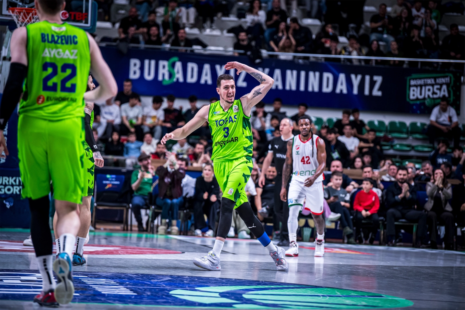 Tofaş'ın potada galibiyet sayısı 11 oldu 