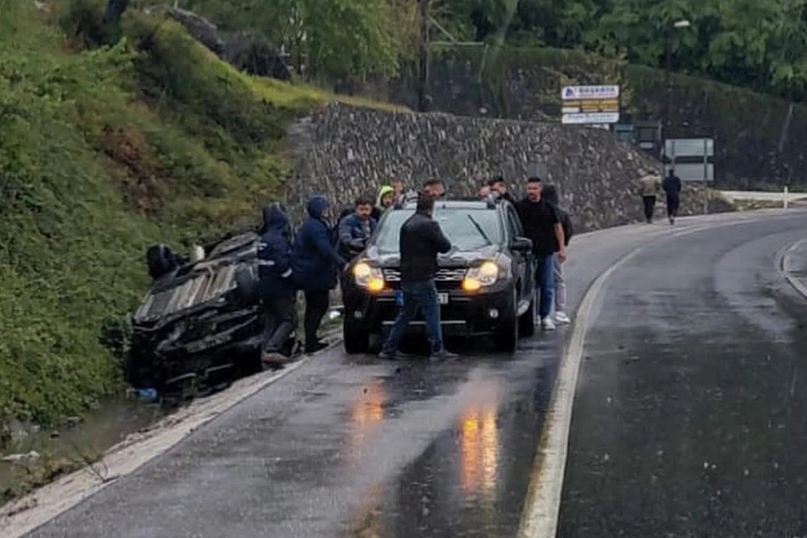 Düzce Akçakoca’da yağış kaza yaptırdı! 