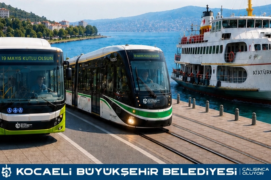 Kocaeli'de toplu taşıma 19 Mayıs’ta ücretsiz 