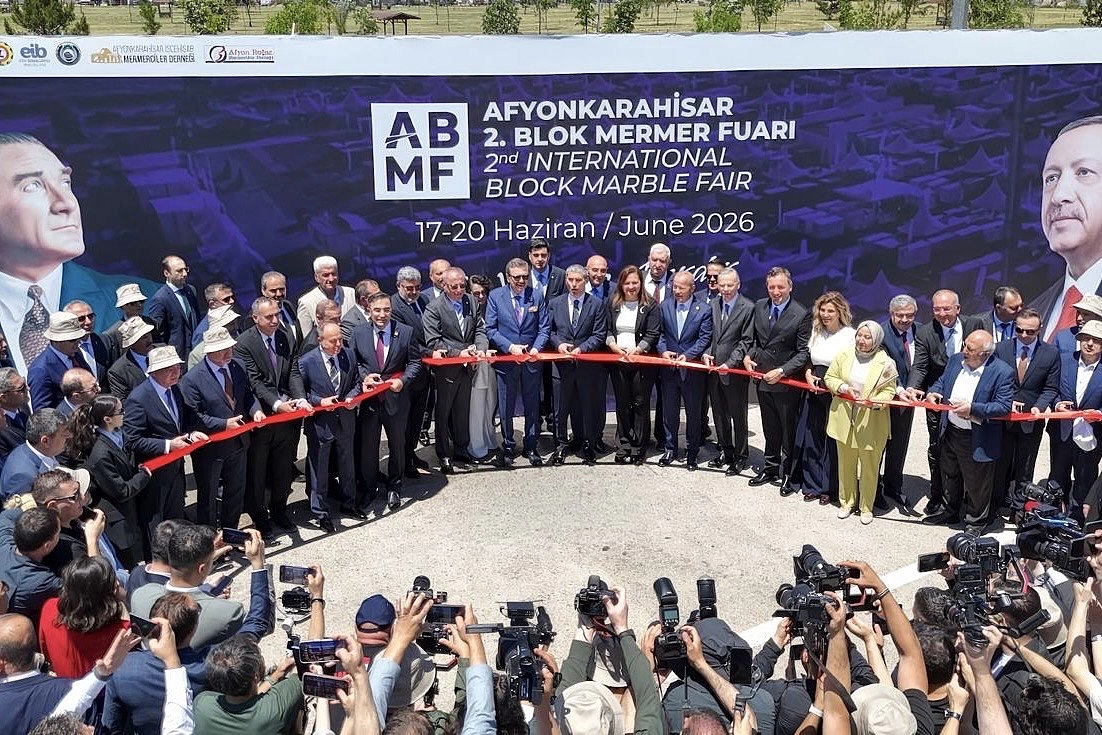 Afyonkarahisar Blok Mermer Fuarı kapılarını açtı... 183 yabancı alıcı Türkiye’de 