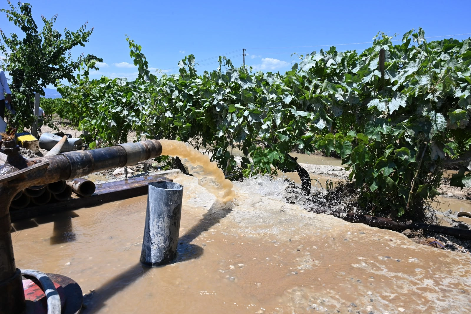 Manisa Büyükşehir’den Sarıgöl çiftçisine can suyu 