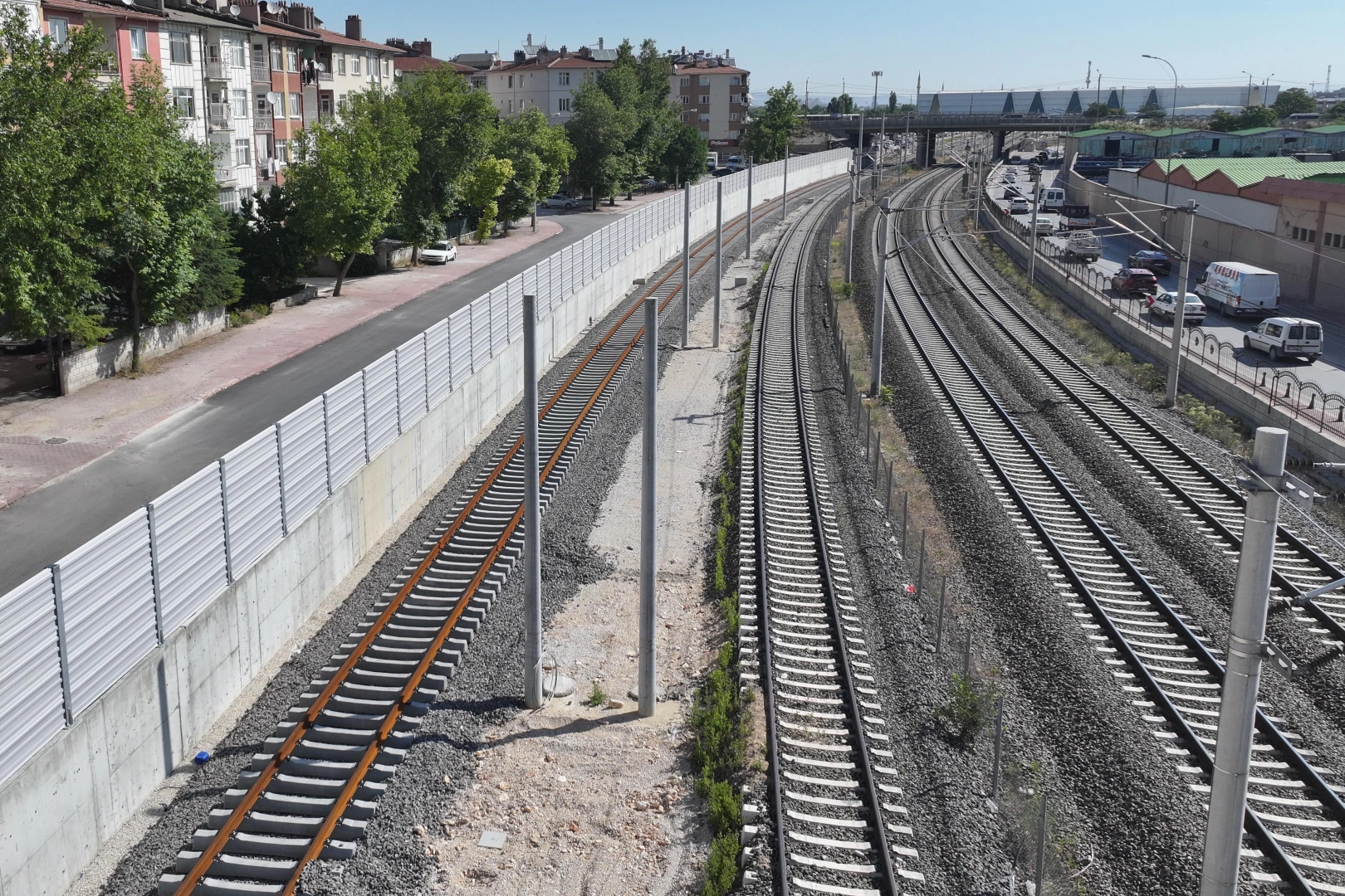 Konya'da gürültüye karşı ses bariyeri yapıldı 