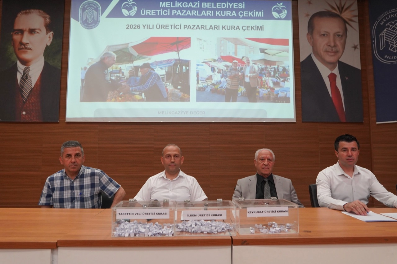 Kayseri Melikgazi'de Üretici Pazar'ı için kura çekimi 