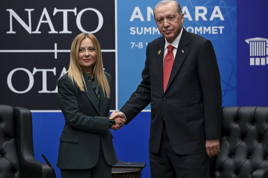 Cumhurbaşkanı Erdoğan, Meloni ile bir araya geldi 