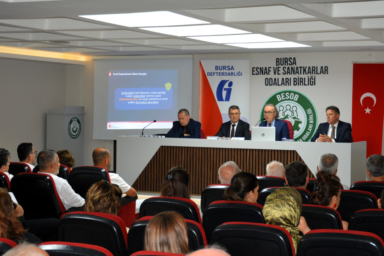 Bursa esnafı bilgilendirildi... Vergi borçlarında düşük oranlı tecil faizi ile taksitlendirme imkanı 