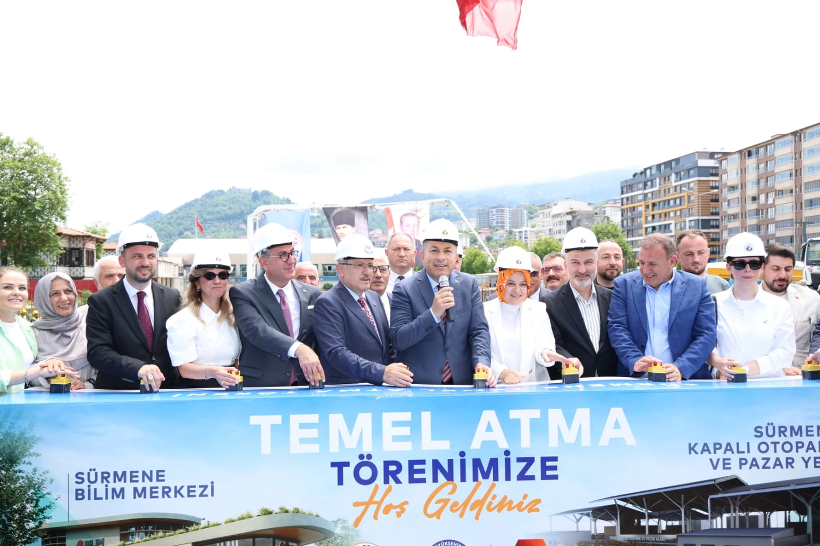 Trabzon Sürmene’de kapalı otopark ve pazar yerinin temeli atıldı 