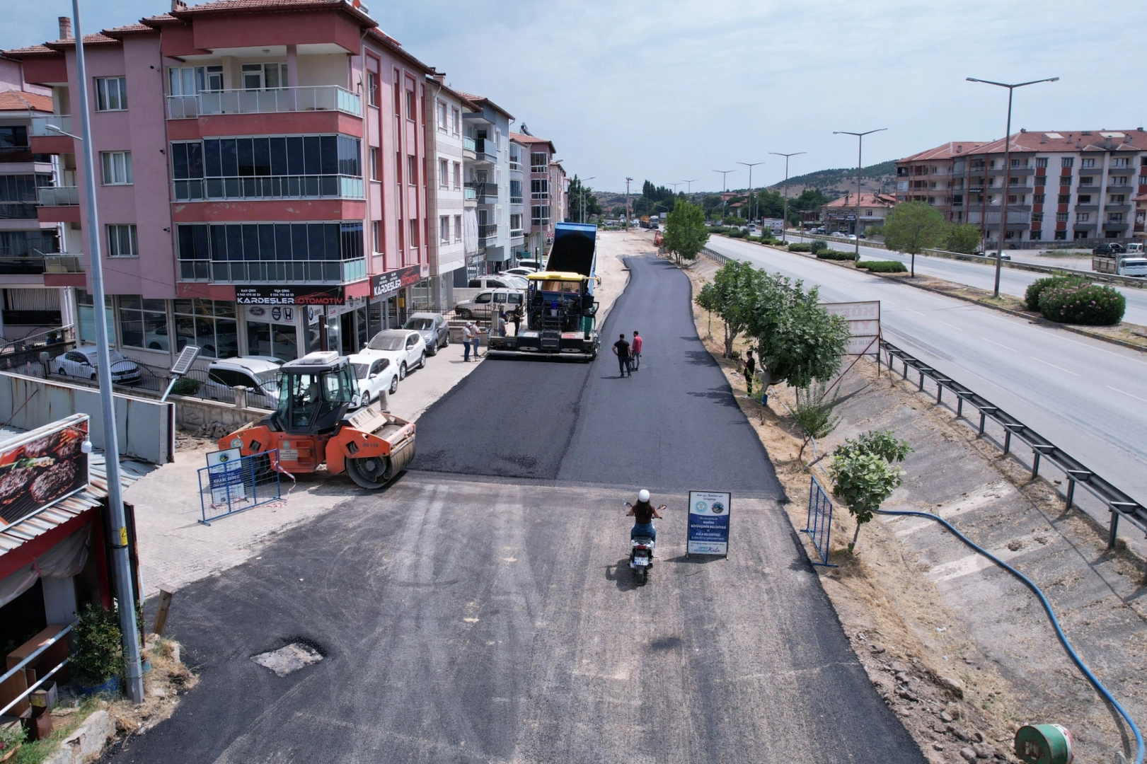 Manisa Kula'da sıcak asfalt tamamlandı 