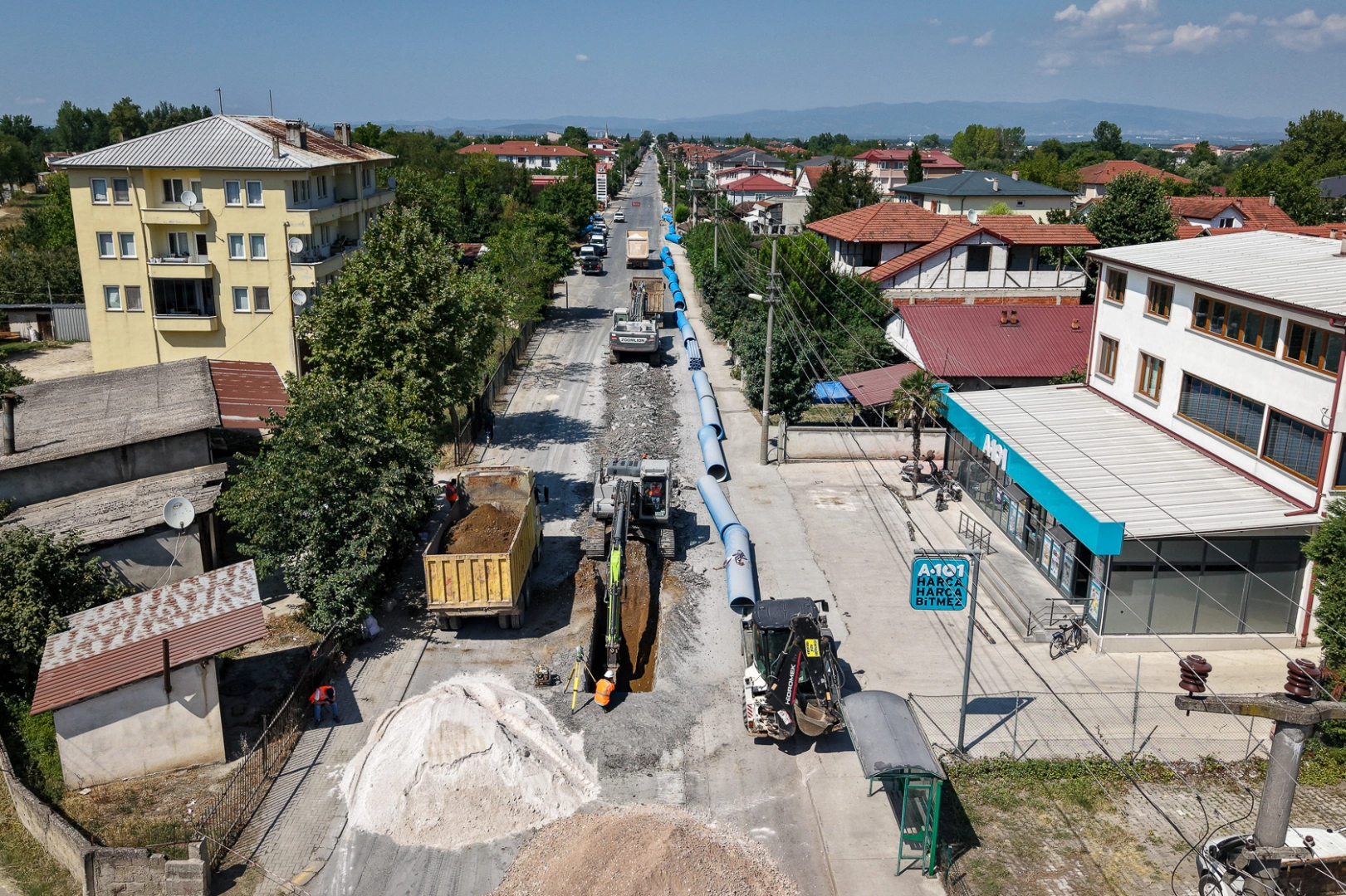 Sakarya Akyazı’da altyapı hattı için saha çalışmaları başladı 