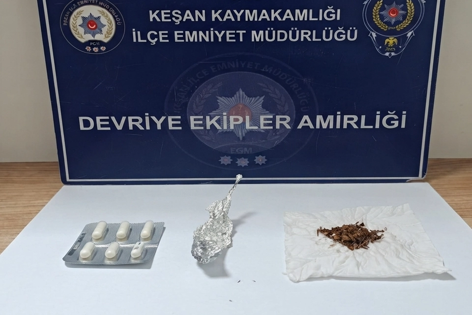 Keşan’da narkotik operasyonu: 2 gözaltı 