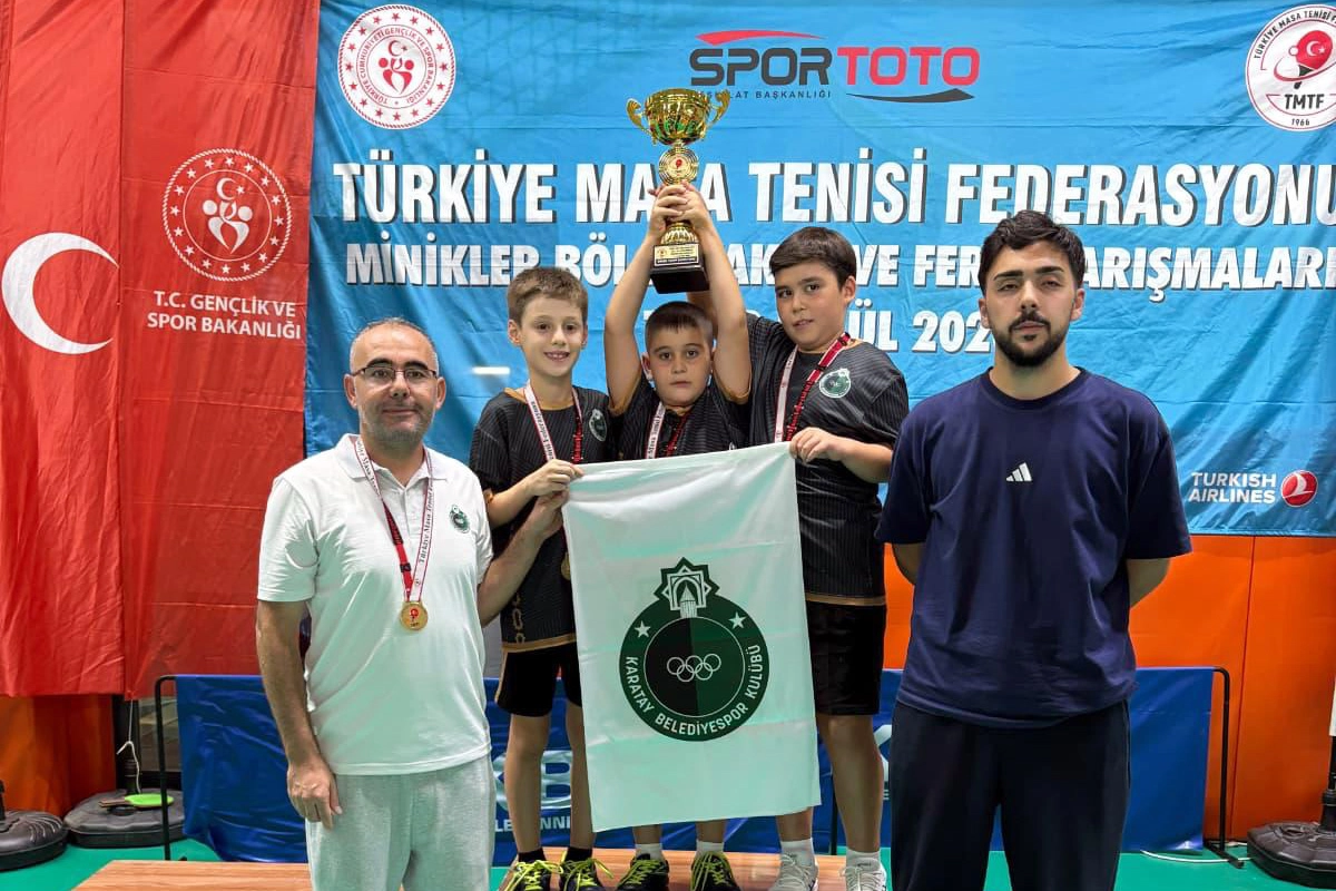 Konya Karataylı minik raketler Muğla'da şampiyon oldu 