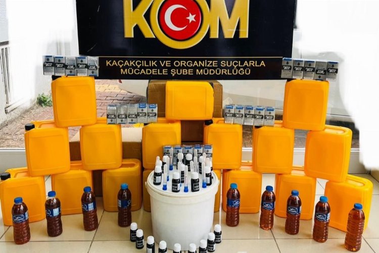 Adıyaman'da litrelerce sahte içki ele geçirildi -