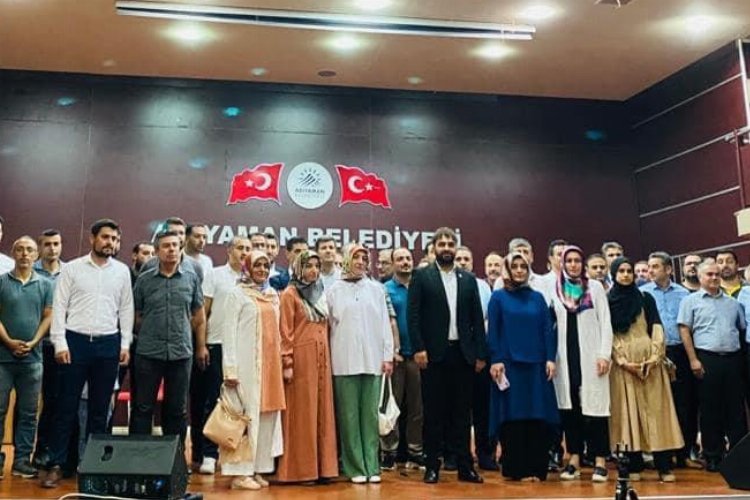 Adıyaman Eğitim-Bir-Sen için Mücahit Tekin ekibiyle birlikte 'bizde varız' dedi -