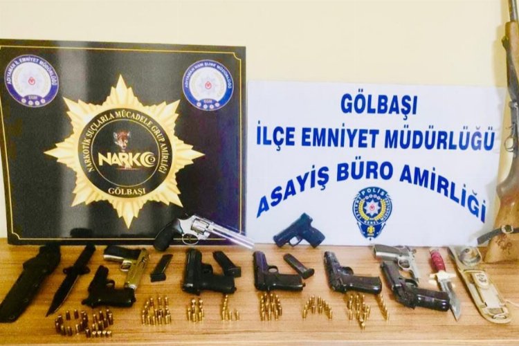 Adıyaman Gölbaşı'nda bir şüphelinin çok sayıda suç aletine el konuldu -
