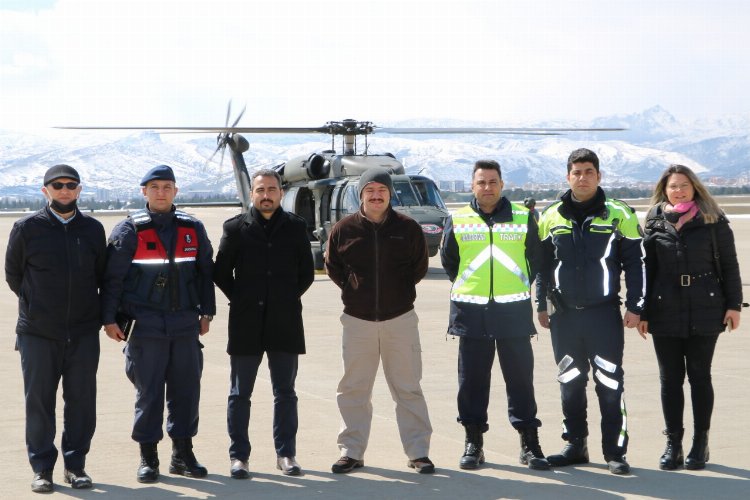 Afyon trafiği gökyüzünden denetlendi -