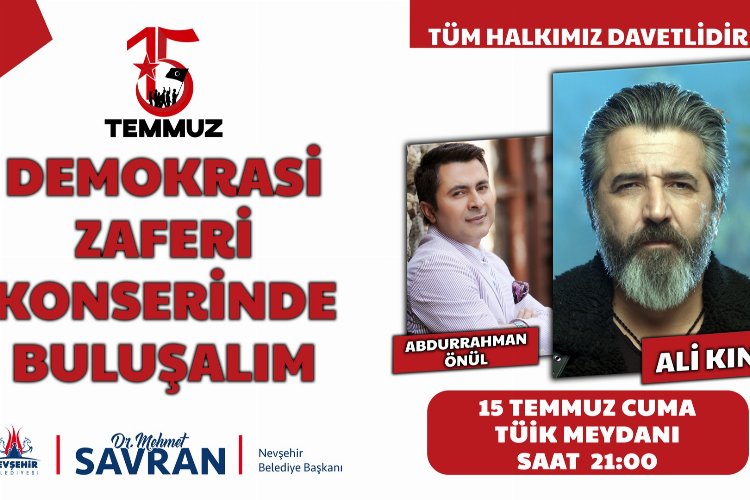 Ali Kınık Nevşehir'de konser verecek -