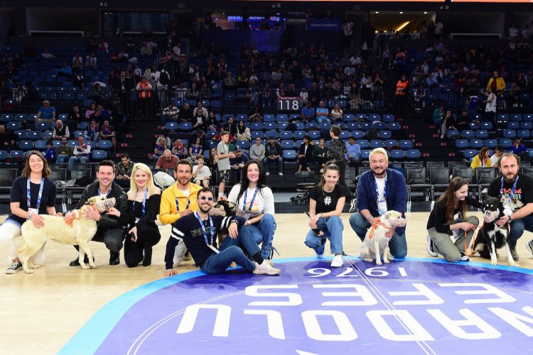 Anadolu Efes depremzede köpekleri ağırladı -
