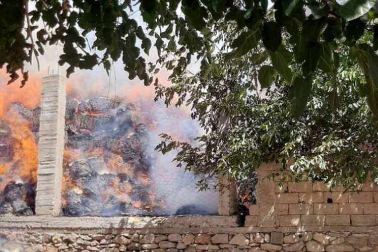 Antalya Elmalı'da samanlık ve ahır yandı -