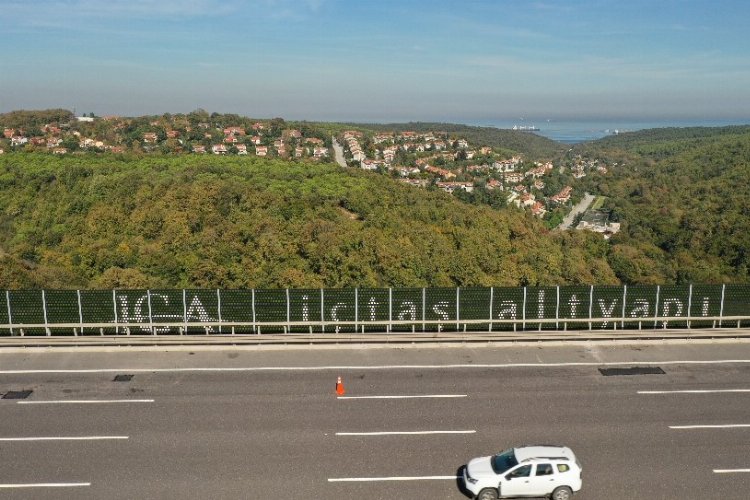Atık lastikler ses bariyeri oldu -