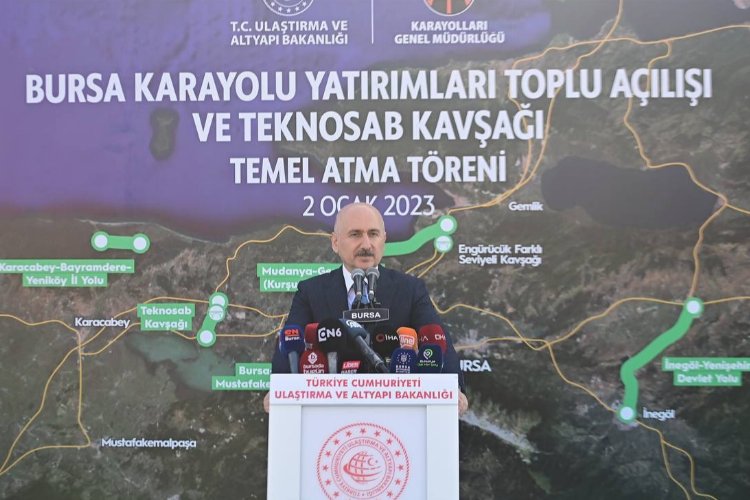 Bakan Karaismailoğlu'ndan Bursa'da 7 ayrı karayolu yatırımına toplu açılış -