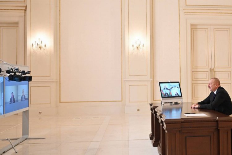 Bakan Özer Azerbaycan Cumhurbaşkanı ile çevrim içi görüştü -