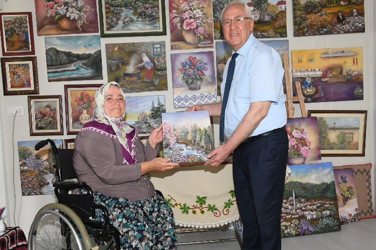 Başkan Selvitopu'dan Kavacıklı ressam Düzgünkaya' ya ziyaret -
