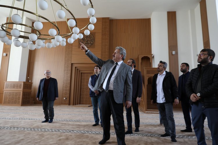 Başkan Palancıoğlu yapımı devam eden Adem Tanç Camii'yi inceledi -