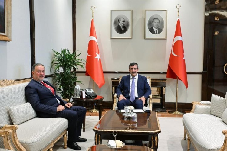 Başkan Tatlıdede Cumhurbaşkanı Yardımcısı Yılmaz’la görüştü -