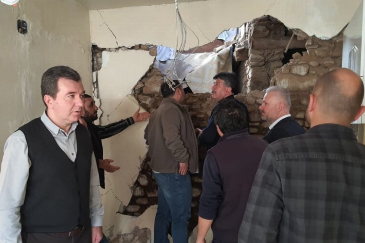Bergama Belediye Başkanı afet bölgesinde -