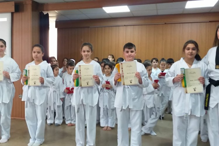 Bilecik Bozüyüklü Taekwondocular kuşak terfi sınavını tamamladı -