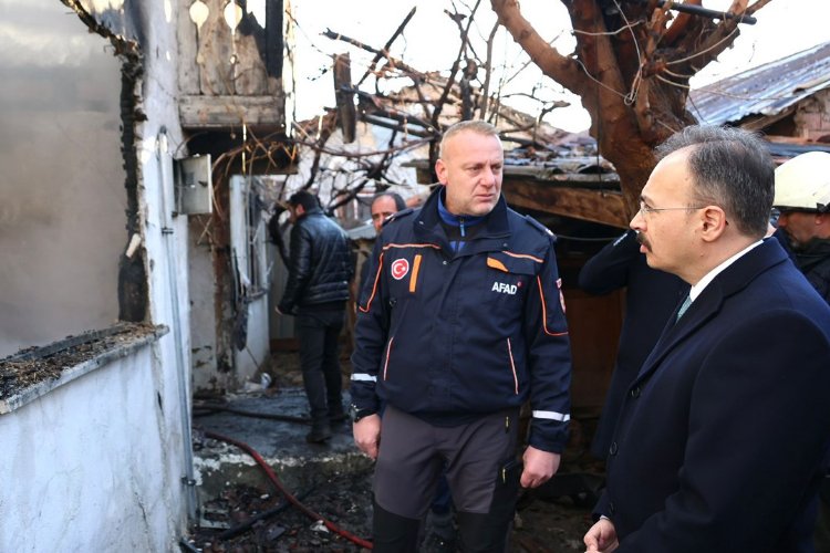 Bilecik Valisi Kızılkaya'dan yangın bölgesine inceleme -