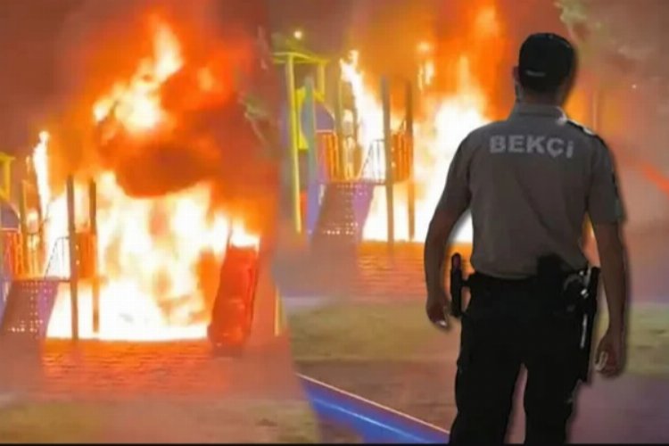 Bingöl'de park ateşe verildi -