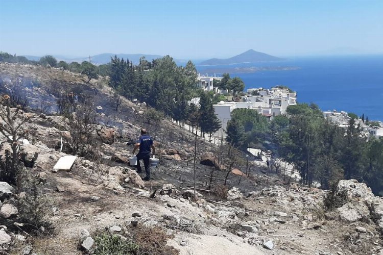 Bodrum'daki peşi sıra yangınlar destek ekipleriyle kontrol altında -