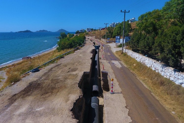 Bodrum’un kanalizasyon hattında yüzde 93 tamamlandı -