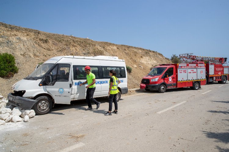 Bu kez trafik kazası tatbikatı yapıldı -