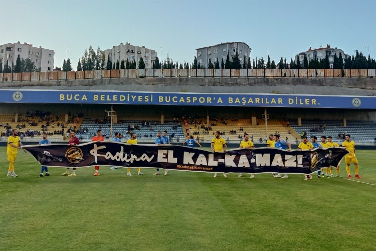 Bucaspor 1928'den kadına şiddete tepki -