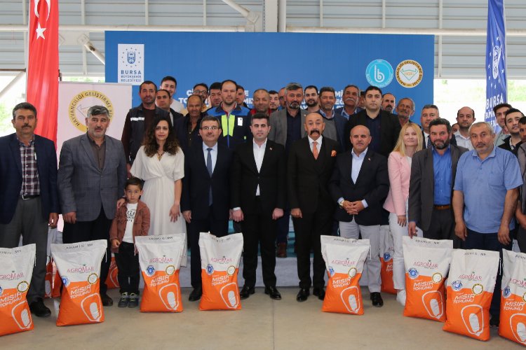 Bursa Büyükorhanlı çiftçiye silajlık mısır tohumu -