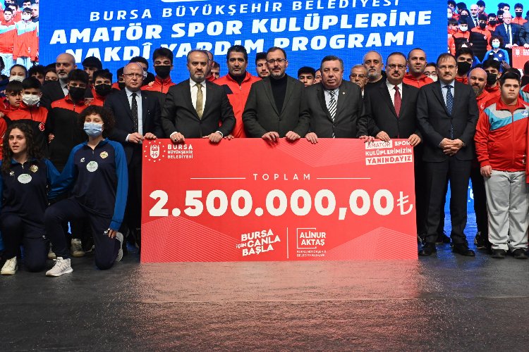 Bursa Büyükşehir'den amatöre 2,5 milyon liralık maddi yardım -