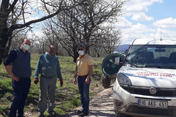 Bursa'da mobil ekipler arazilerde üreticinin yanında -
