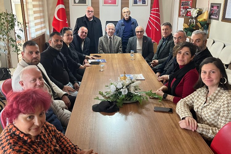 Bursa Gemlik'te Milletvekili Sarıbal'dan yeni başkan Pehlivan'a ziyaret -