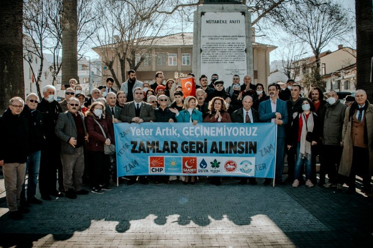 Bursa Mudanya'da 6 partiden hükümete ortak tepki -